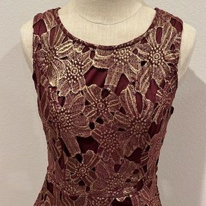 Merlot & Gold Dress